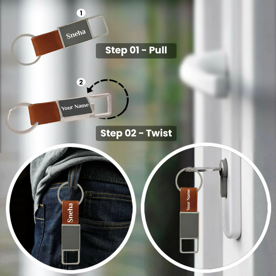 Personalized_Name_Business_Visiting_Card_Holder_and_Keychain_-_Brown_03