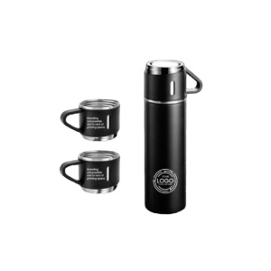 Stainless Steel Vacuum Flask Set with 3 Cup