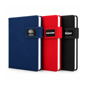 Corporate Gift – A5 Notebook with Gunmetal Plate & Magnet Lock